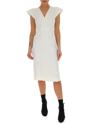 Alexander Mcqueen V-neck Midi Dress