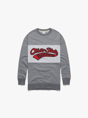 Women's Mighty Ohio State Buckeyes Stripe Crewneck