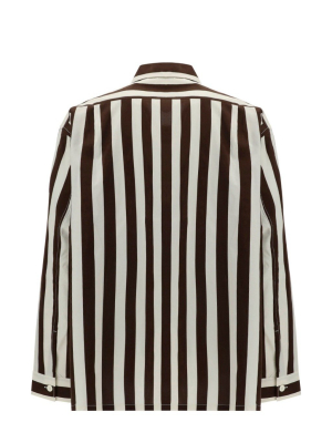 Sunnei Striped Long Sleeve Buttoned Shirt