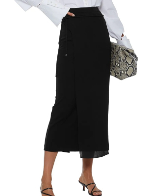 Max Mara Tie Waist Midi Skirt