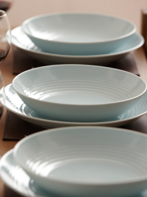 Maze Blue Dinner Plate