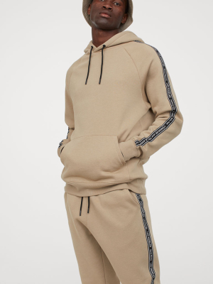 Hoodie With Grosgrain