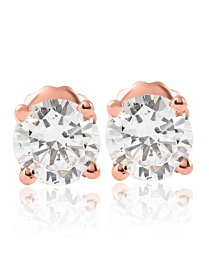 Pompeii3 1 Cttw Diamond Studs 14k Rose Gold