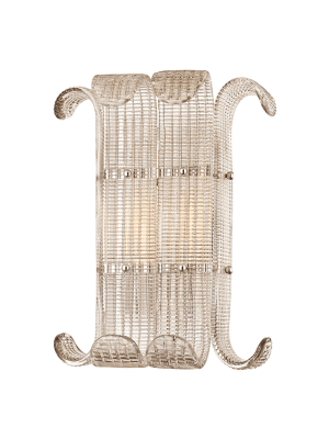 Brasher 2 Light Wall Sconce Polished Nickel