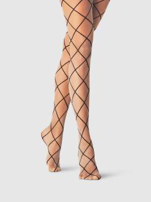 Women's Diamond Shift Tights - A New Day™ Nude