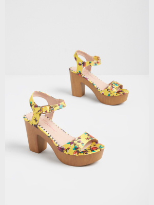 Floral Opportunity Ankle Strap Heel