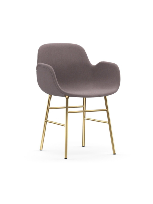 Form Armchair: Brass Upholstered