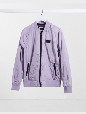 River Island Bomber In Lilac