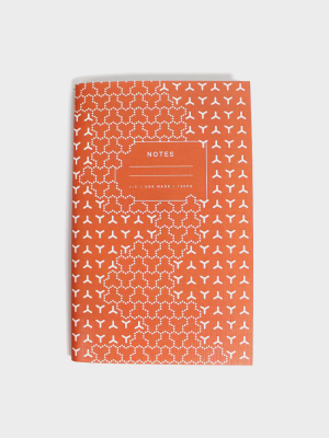 Lined Notebook, Orange Kikko