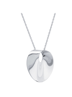 Women's Sterling Silver Twist Medallion Pendant (18")