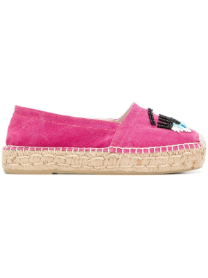 Chiara Ferragni Beaded Eye Motif Espadrilles