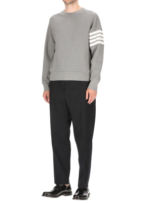 Thom Browne 4-bar Raglan Sleeve Crewneck Sweatshirt