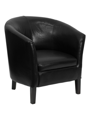 Flash Furniture Leathersoftsoft Barrel Shaped Guest Chair