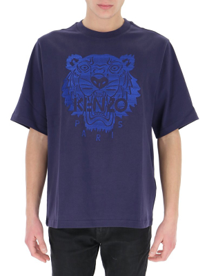 Kenzo Tiger Embroidered Oversized T-shirt