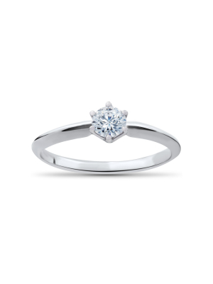 Pompeii3 1/4ct Solitaire Diamond Engagement Ring 14k White Gold