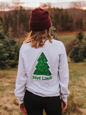 Ash Green Tree Long Sleeve (back Print)