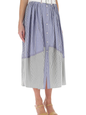 Chloé Patchwork Striped Skirt