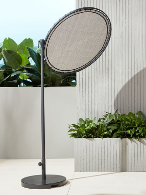 Round Black Sun Shade With Base