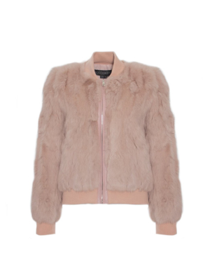 The London Fur Bomber Jacket In Multiple Colors