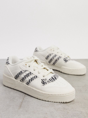 Adidas Originals Rivalry Low Sneaker In Zebra Print