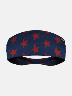 Stars Navy Maroon Headband