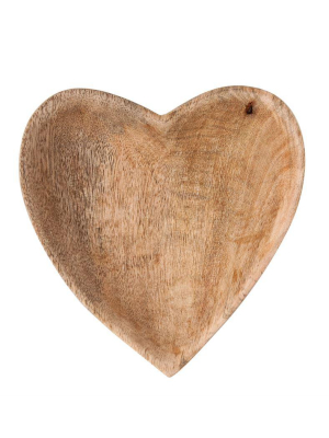 Mango Wood Heart Bowl