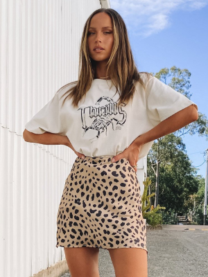 Sari Leopard Print Skirt