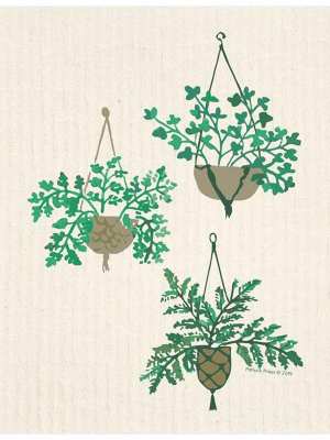 Hanging Plants Swedish Dishcloth