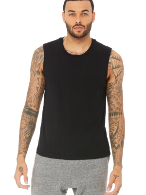 Triumph Muscle Tank - Solid Black Triblend
