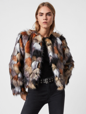 Fifi Faux Fur Patch Jacket Fifi Faux Fur Patch Jacket