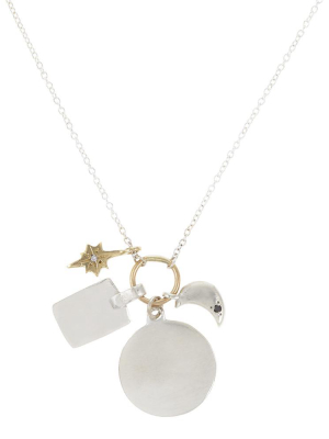 Classic Charms Necklace In Silver & Gold