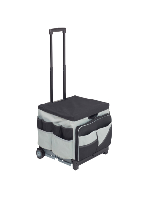 Ecr4kids Universal Rolling Cart And Organizer Bag - Black - Mobile Storage