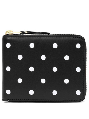 Comme Des Garcons Sa7100 Polka Dots Wallet - Black