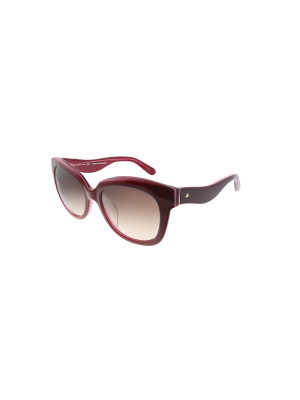 Kate Spade Low Bridge Fit Amberly/f/s Ofh Womens Cat-eye Sunglasses Red 53mm