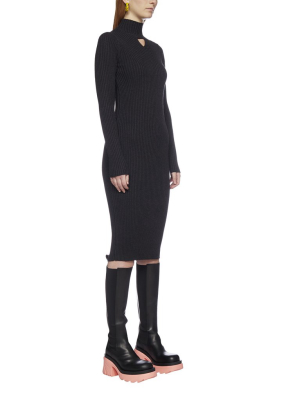 Bottega Veneta Rib Knit Midi Dress