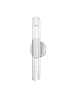 Cecily 2 Light Small Wall Sconce - Polished Nickel