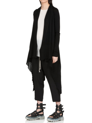 Rick Owens Asymmetric Hem Long Cardigan