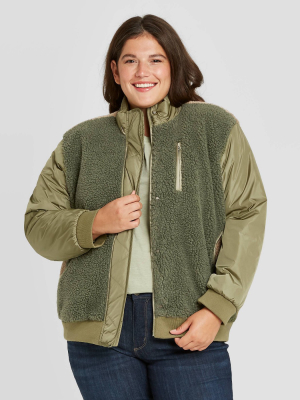 Women's Utility Sherpa Jacket - Universal Thread™ Green