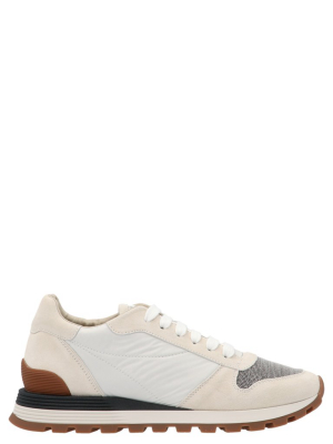 Brunello Cucinelli Panelled Lace-up Sneakers