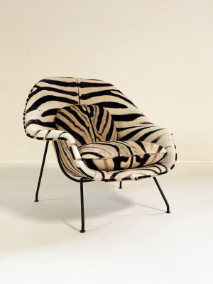 Bespoke Womb Chair In Zebra Hide