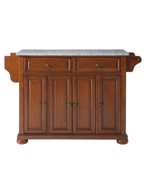 Alexandria Granite Top Kitchen Island Wood/cherry - Crosley