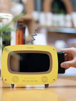 My Little Tv Retro - Mobile Phone Stand - Yellow