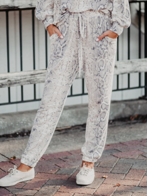 Serena Snake Print Joggers