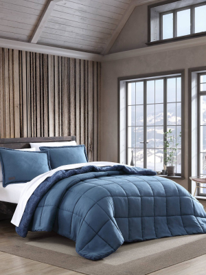 Sherwood Comforter & Sham Set Dusted Indigo - Eddie Bauer