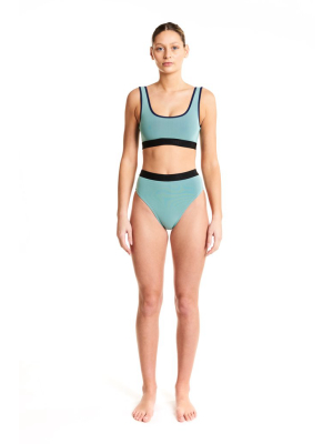 Mesh Overlay Kim Bottom - Mint