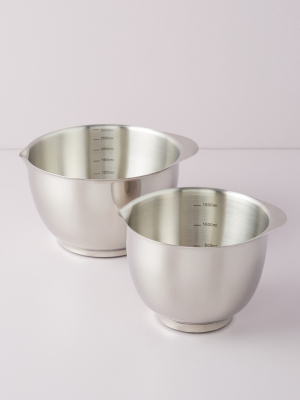 Mepal Stainless Steel Bowls, Set Of 2