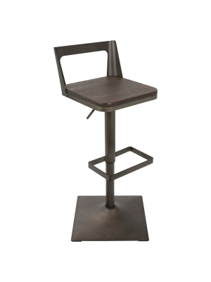 Samurai Industrial Adjustable Barstool - Lumisource