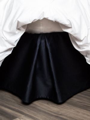 Black Pleated Bed Skirt