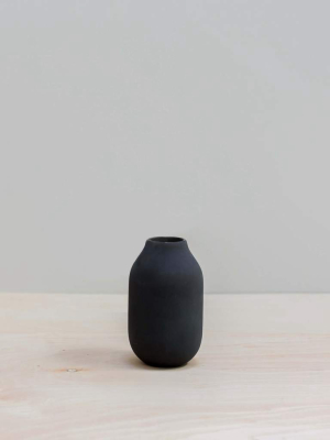 Black Engobe Vase - Short