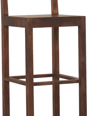 Nebraska Bar Stool – brown Leather Back